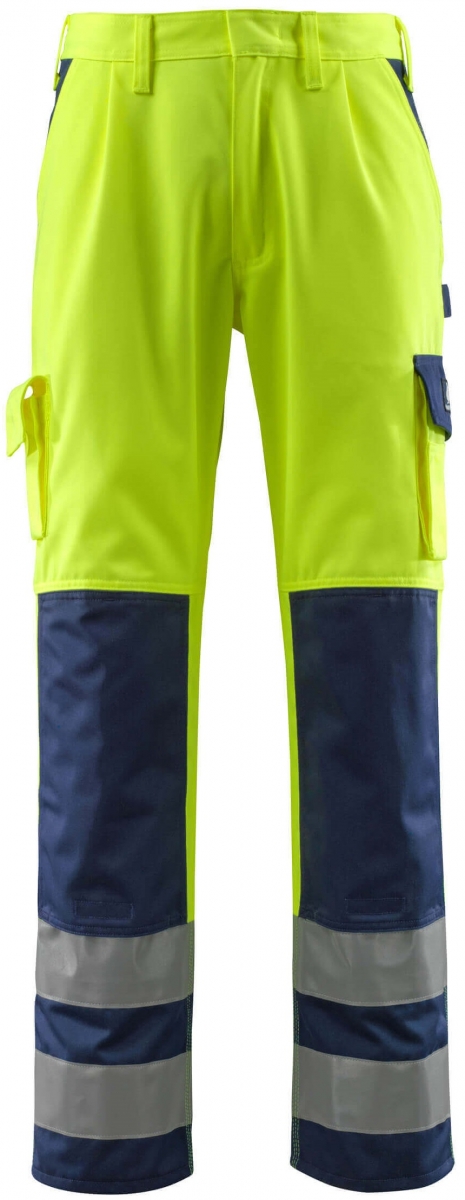 MASCOT-Workwear, Workwear, Warnschutz-Bundhose, Olinda, 90 cm, 310 g/m, gelb/marine