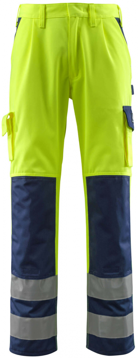 MASCOT-Workwear, Workwear, Warnschutz-Bundhose, Olinda, 90 cm, 310 g/m², gelb/marine