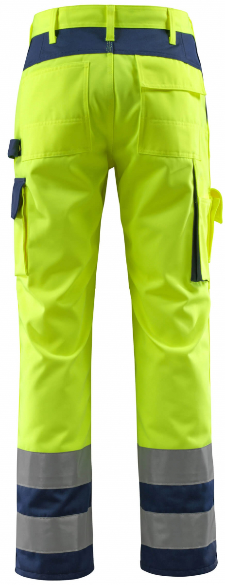 MASCOT-Workwear, Workwear, Warnschutz-Bundhose, Olinda, 90 cm, 310 g/m², gelb/marine