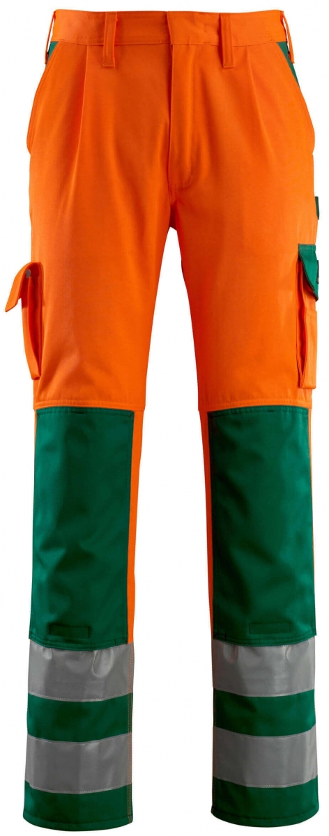 MASCOT-Workwear, Warnschutz-Bundhose, Olinda, 82 cm, 290 g/m, orange/grn