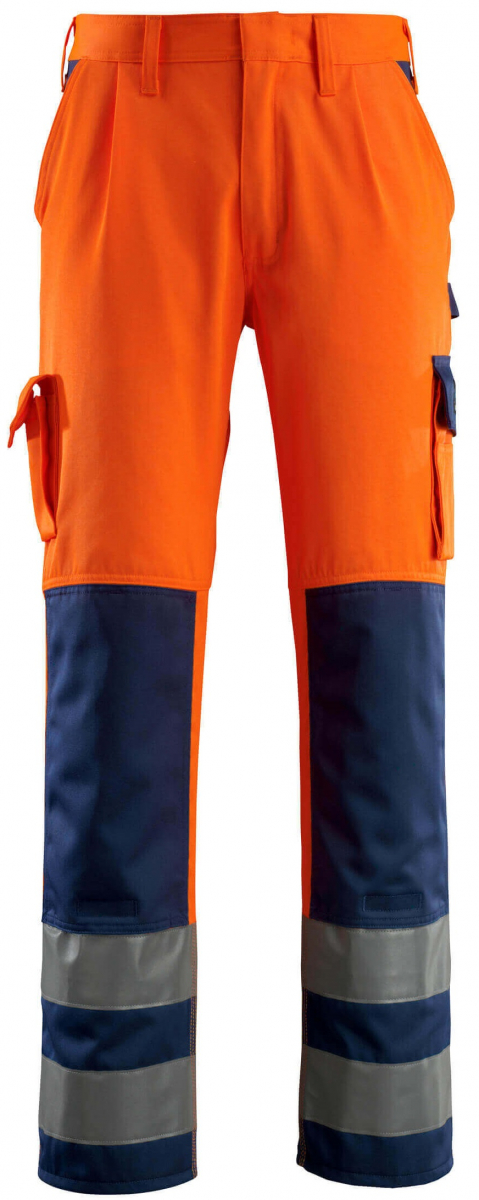 MASCOT-Workwear, Warnschutz-Arbeits-Berufs-Bund-Hose, OLINDA, MG290, orange/marine