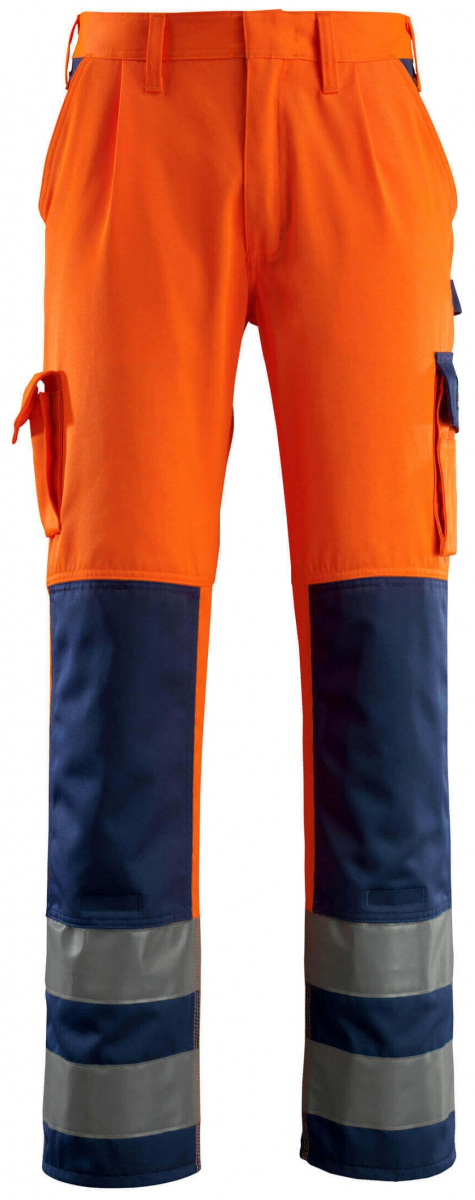 MASCOT-Workwear, Warnschutz-Arbeits-Berufs-Bund-Hose, OLINDA, MG290, orange/marine