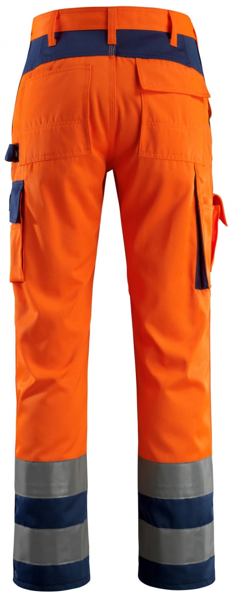 MASCOT-Workwear, Warnschutz-Arbeits-Berufs-Bund-Hose, OLINDA, MG290, orange/marine