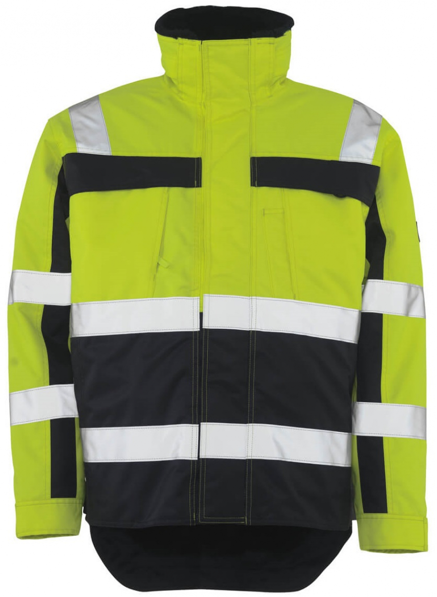 MASCOT-Workwear, Warnschutz-Pilotjacke, Teresina, 240 g/m², gelb/marine