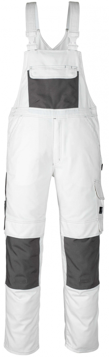 MASCOT-Workwear, Arbeits-Berufs-Latz-Hose, Orense, 82 cm, 310 g/m², weiß