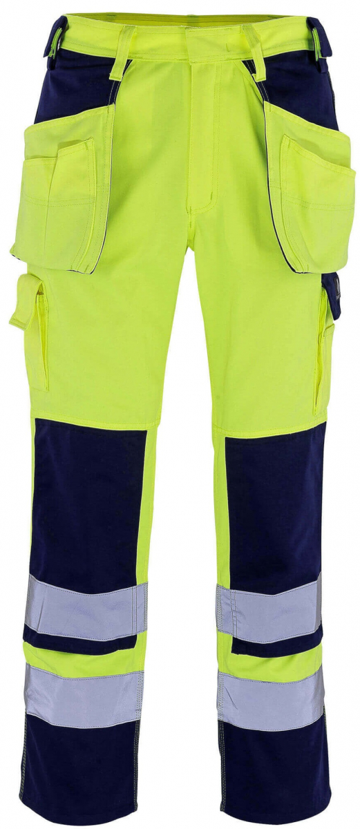 MASCOT-Workwear, Warnschutz-Bundhose, Almas, 82 cm, 310 g/m², gelb/marine