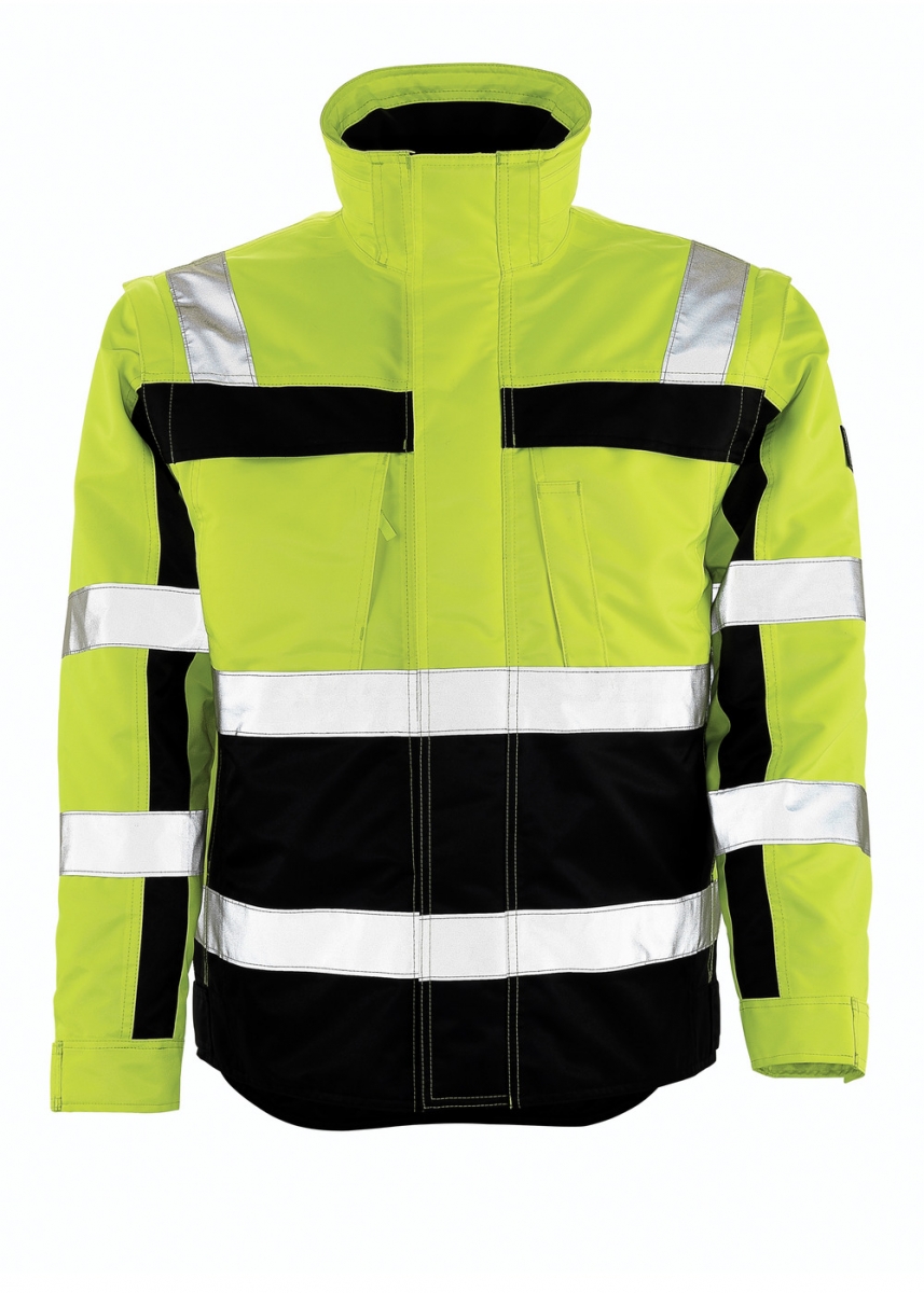 MASCOT-Workwear, Warnschutz-Pilotjacke, Loreto, 240 g/m, gelb/marine