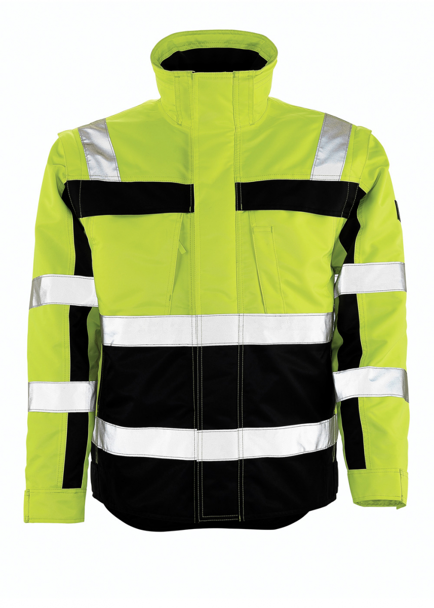 MASCOT-Workwear, Warnschutz-Pilotjacke, Loreto, 240 g/m², gelb/marine