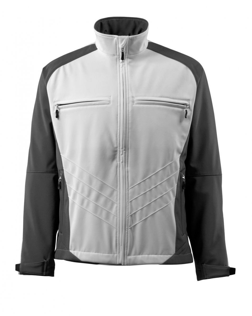 MASCOT-Workwear, Kälteschutz, Soft-Shell-Jacke, Dresden, 305 g/m², weiß/dunkelanthrazit