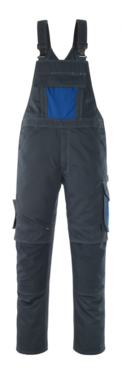 MASCOT-Workwear, Arbeits-Berufs-Latz-Hose, Leipzig, 90 cm, 340 g/m, schwarzblau/kornblau