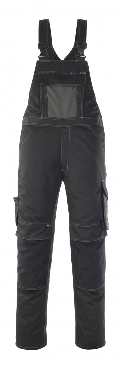 MASCOT-Workwear, Arbeits-Berufs-Latz-Hose, Leipzig, 90 cm, 340 g/m², schwarz/dunkelanthrazit