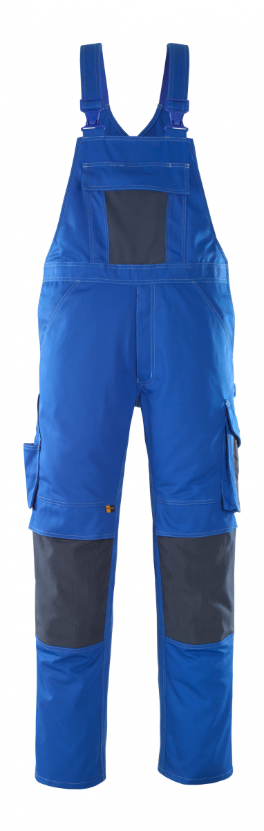 MASCOT-Workwear, Arbeits-Berufs-Latz-Hose, Leipzig, 76 cm, 340 g/m, kornblau/schwarzblau