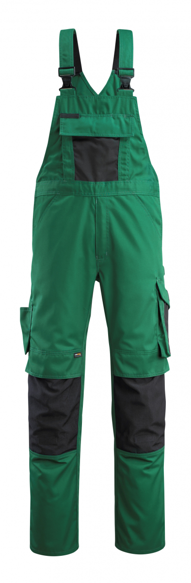 MASCOT-Workwear, Arbeits-Berufs-Latz-Hose, Augsburg, 82 cm, 270 g/m², grün/schwarz