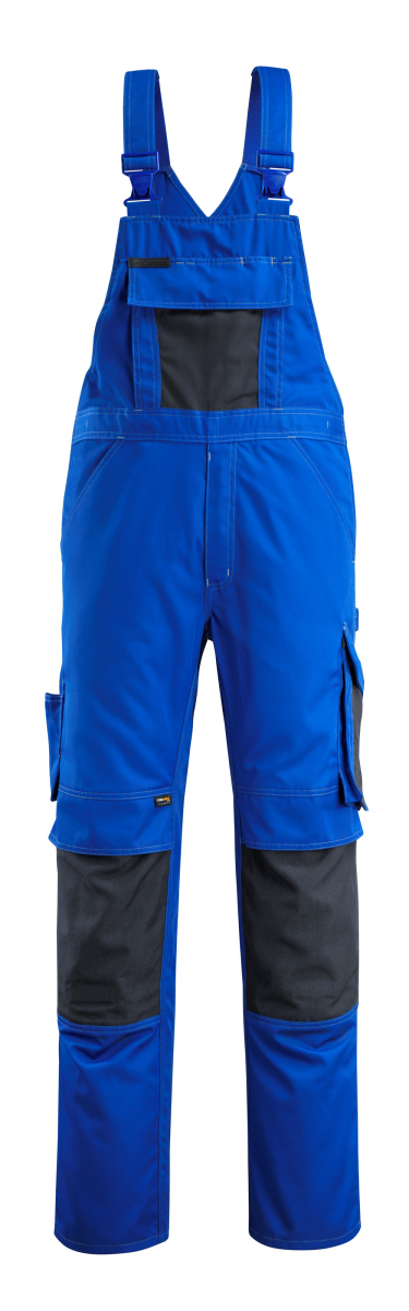 MASCOT-Workwear, Arbeits-Berufs-Latz-Hose, Augsburg, 82 cm, 270 g/m², kornblau/schwarzblau