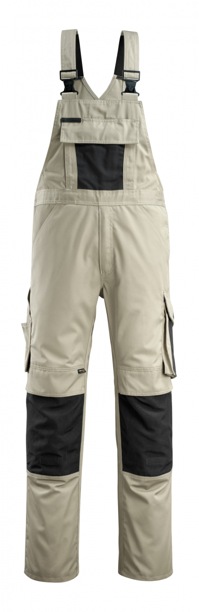 MASCOT-Workwear, Arbeits-Berufs-Latz-Hose, Augsburg, 76 cm, 270 g/m², khaki/schwarz