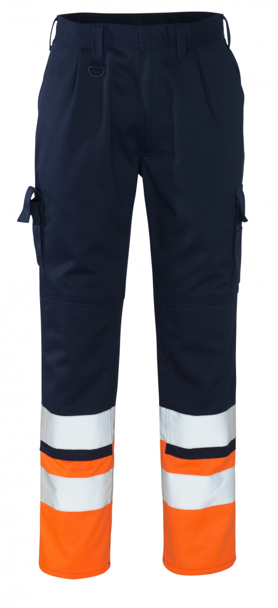 MASCOT-Workwear, Warnschutz-Bundhose, Patos, 76 cm, 310 g/m, marine/orange