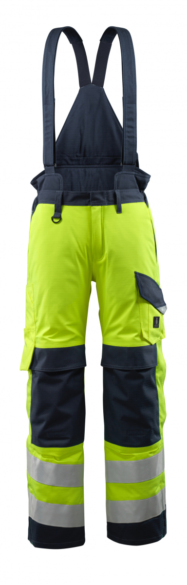 MASCOT-Workwear, Warnschutz-Winterhose, Renens, 310 g/m², gelb/schwarzblau