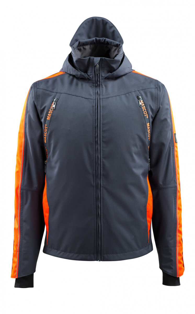 MASCOT-Workwear, Workwear-Jacke, Gandia, HARDWEAR, 250 g/m, schwarzblau/orange