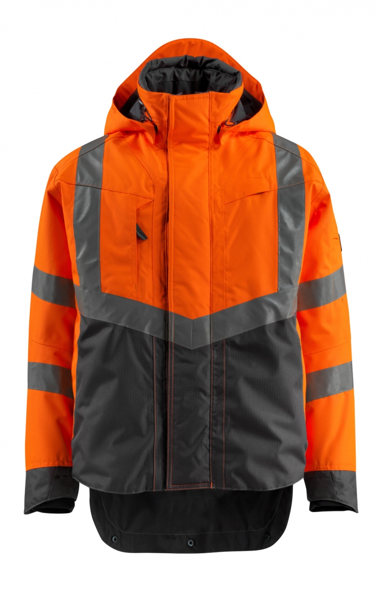 MASCOT-Workwear, Warnschutz-Jacke, Harlow, 210 g/m, orange/dunkelanthrazit