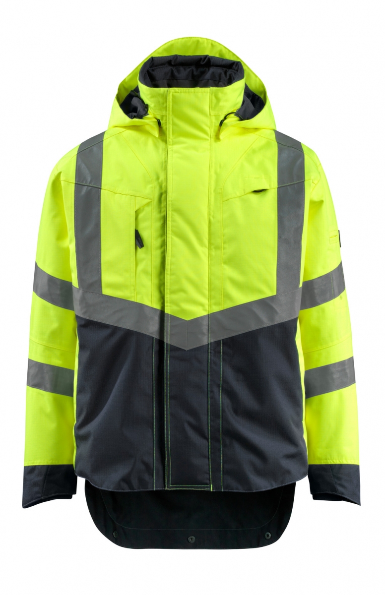 MASCOT-Workwear, Warnschutz-Jacke, Harlow,  210 g/m, orange/schwarzblau