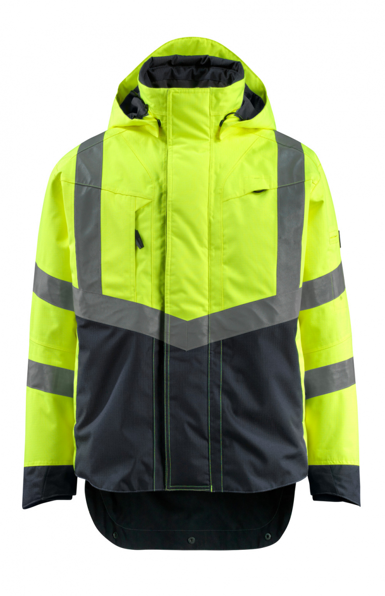 MASCOT-Workwear, Warnschutz-Jacke, Harlow, 210 g/m², orange/schwarzblau