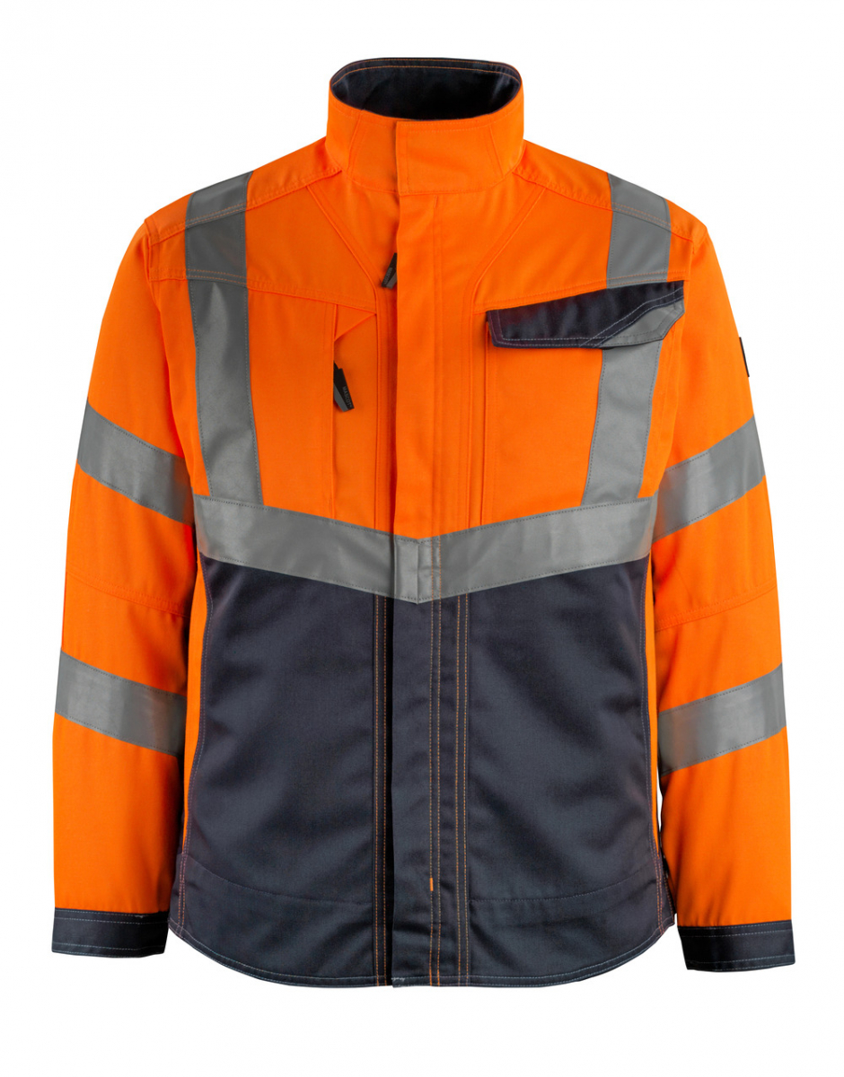MASCOT-Workwear, Warnschutz-Jacke, Oxford, 290 g/m², orange/schwarzblau