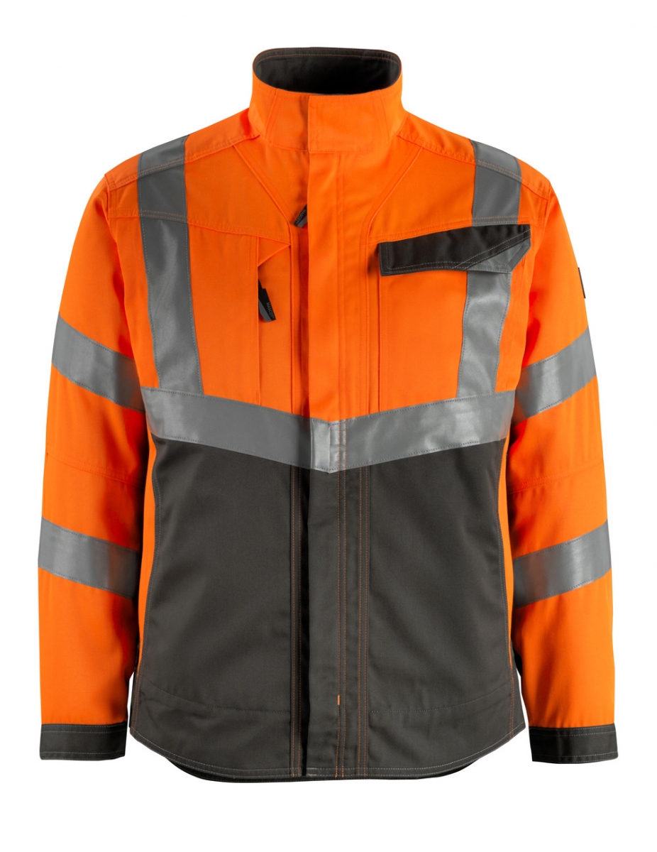 MASCOT-Workwear, Warnschutz-Jacke, Oxford,  290 g/m, orange/dunkelanthrazit