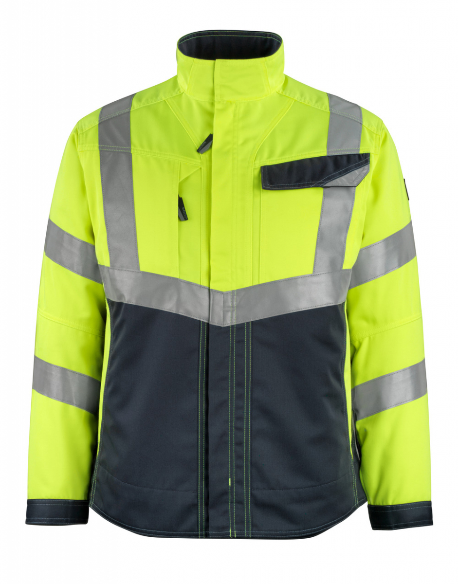 MASCOT-Workwear, Warnschutz-Jacke, Oxford, 290 g/m², gelb/schwarzblau