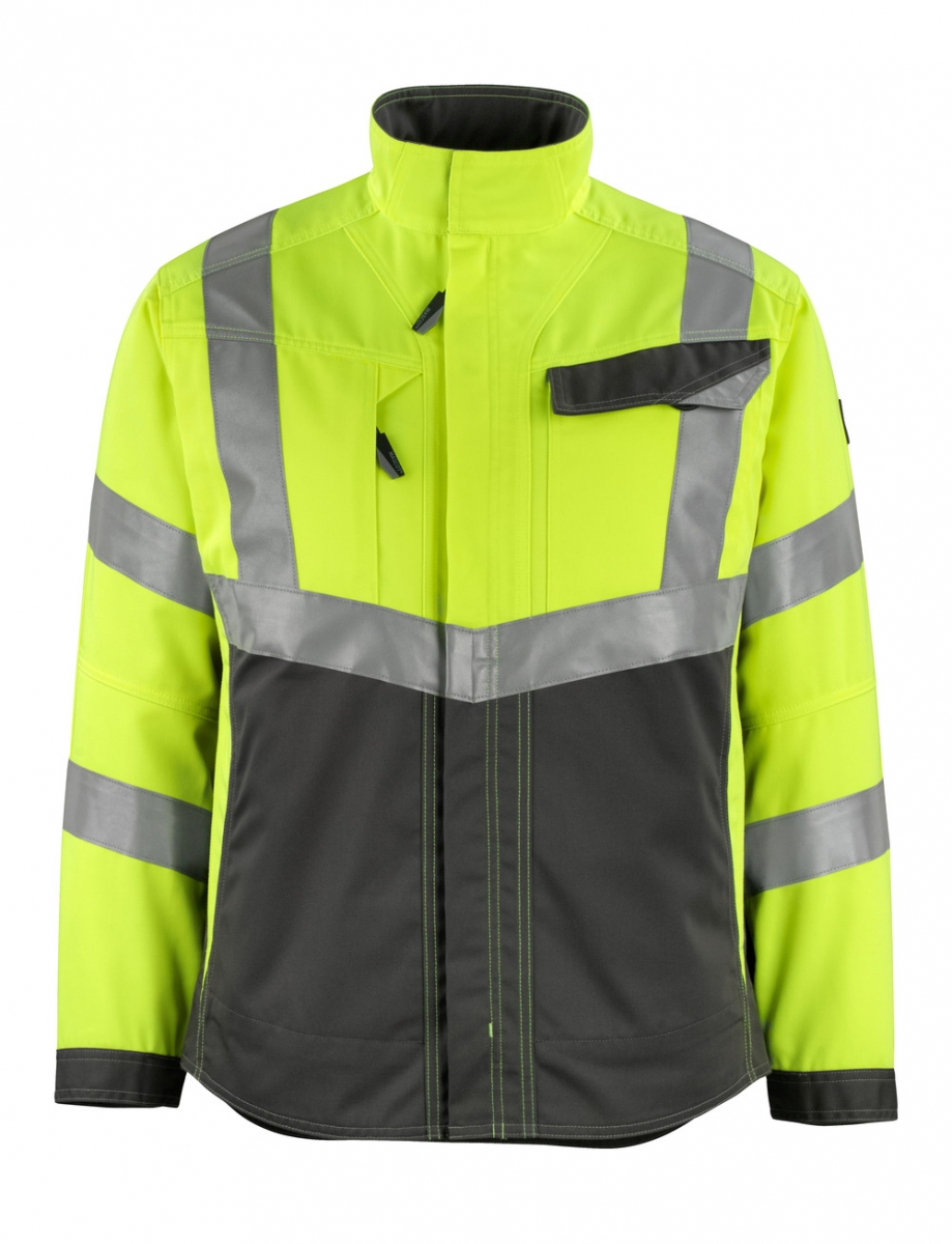 MASCOT-Workwear, Warnschutz-Jacke, Oxford,  290 g/m, gelb/dunkelanthrazit