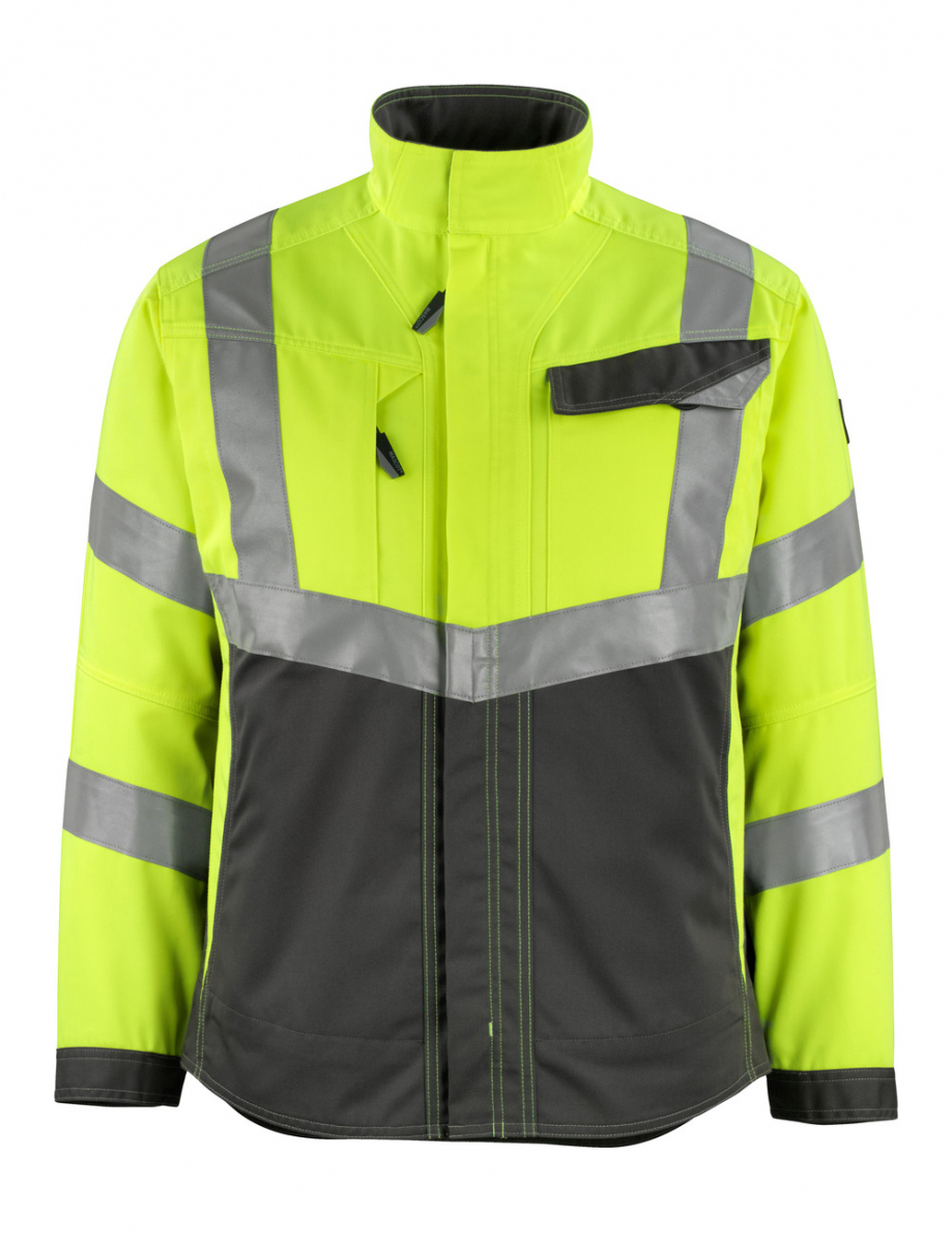 MASCOT-Workwear, Warnschutz-Jacke, Oxford, 290 g/m², gelb/dunkelanthrazit