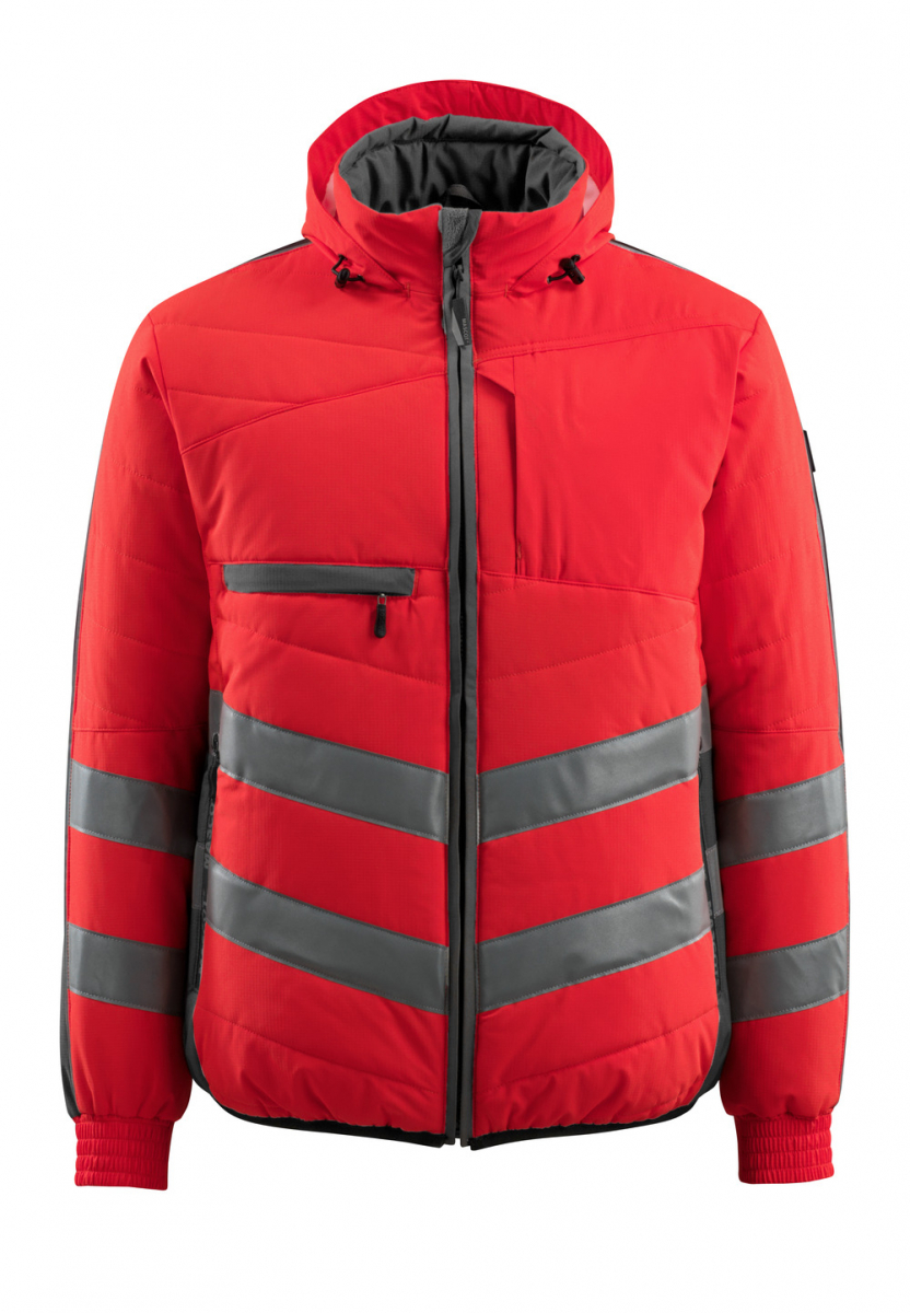 MASCOT-Workwear, Warnschutz-Thermojacke, Dartford,  115 g/m, rot/dunkelanthrazit