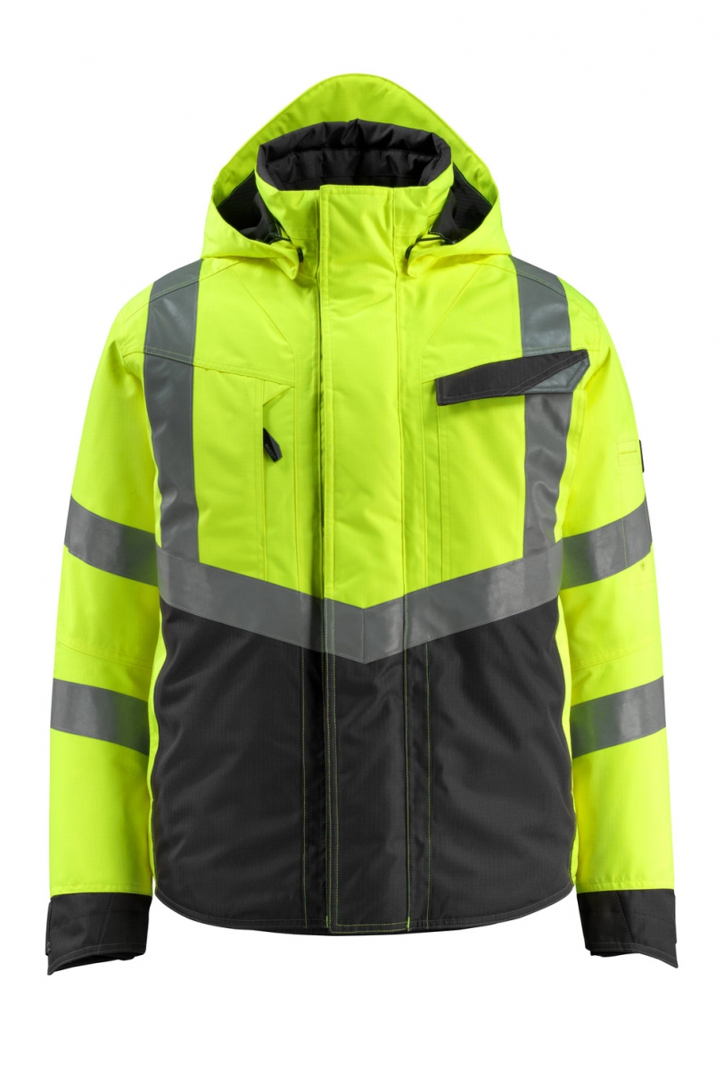 MASCOT-Workwear, Warnschutz-Pilotenjacke, Hastings,  210 g/m, gelb/schwarz