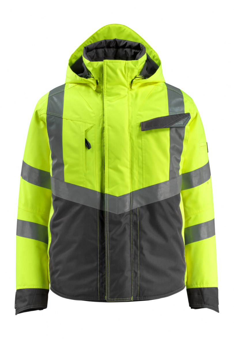 MASCOT-Workwear, Warnschutz-Pilotenjacke, Hastings, 210 g/m², gelb/dunkelanthrazit