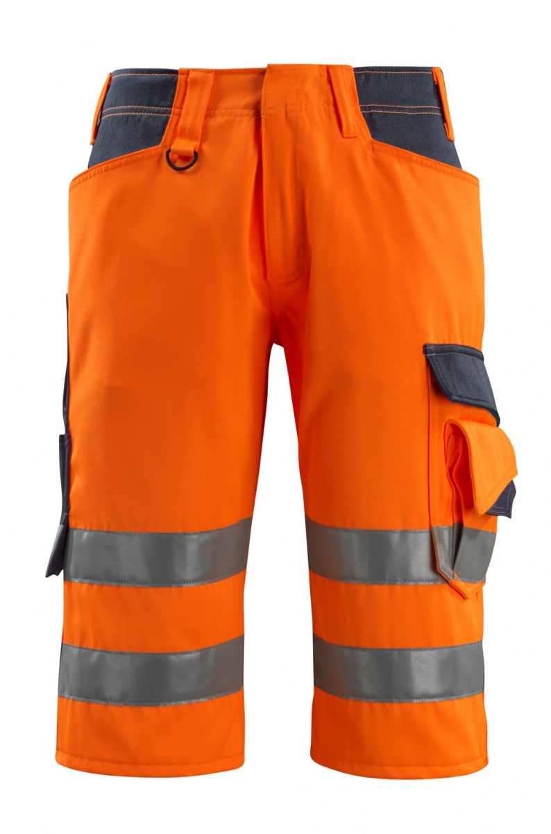 MASCOT-Workwear, Warnschutz-Shorts, Luton,  290 g/m, orange/schwarzblau