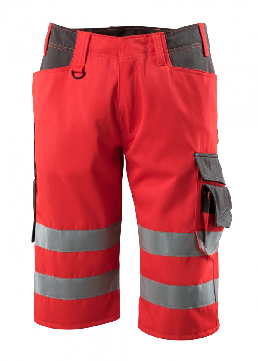 MASCOT-Workwear, Warnschutz-Shorts, Luton,  290 g/m, rot/dunkelanthrazit