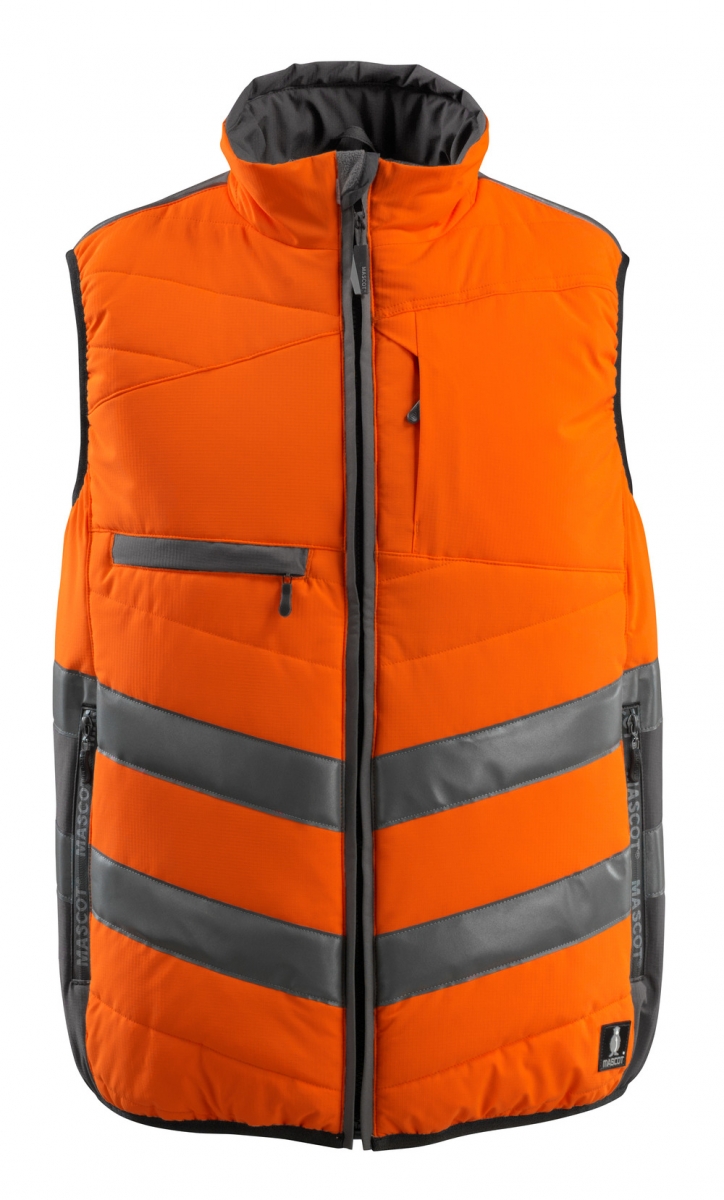 MASCOT-Workwear, Warnschutz-Thermoweste, Grimsby,  115 g/m, orange/dunkelanthrazit