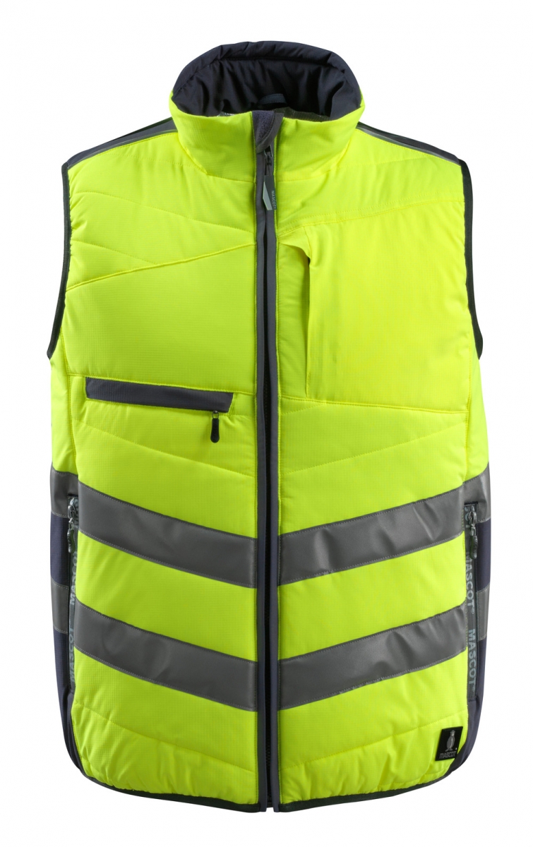 MASCOT-Workwear, Warnschutz-Thermoweste, Grimsby,  115 g/m, gelb/schwarzblau
