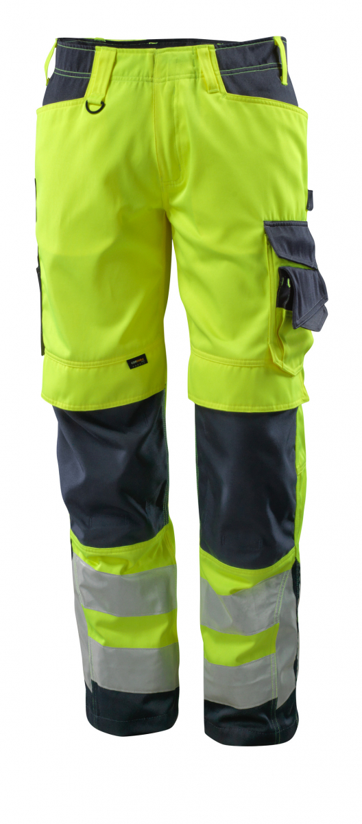 MASCOT-Workwear, Warnschutz-Bundhose, Kendal, 82 cm, 290 g/m², gelb/schwarzblau