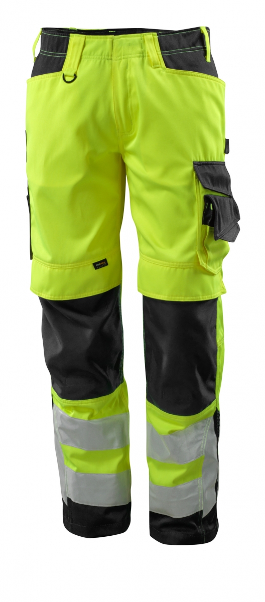 MASCOT-Workwear, Warnschutz-Bundhose, Kendal,  76 cm, 290 g/m, gelb/schwarz