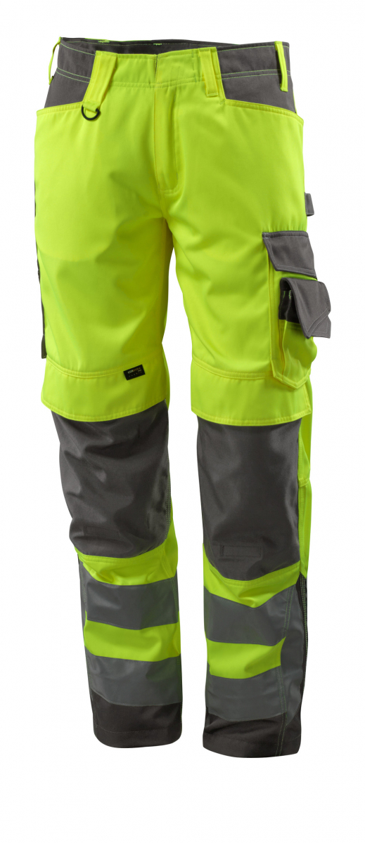 MASCOT-Workwear, Warnschutz-Bundhose, Kendal,  82 cm, 290 g/m, gelb/dunkelanthrazit