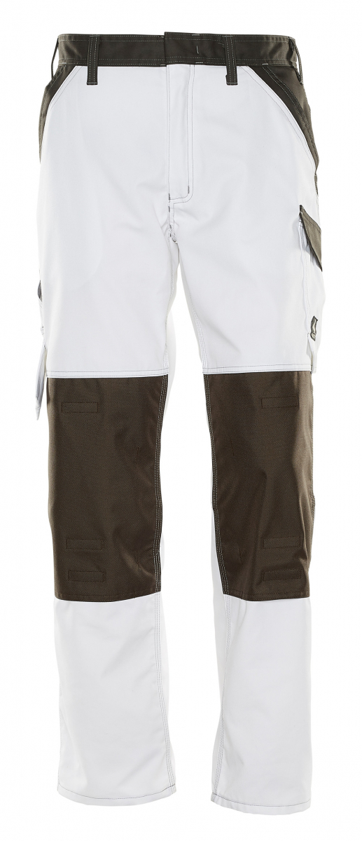 MASCOT-Workwear, Bundhose, Temora, lieferbar ab 03/2018, 76 cm, 245 g/m², weiß/dunkelanthrazit