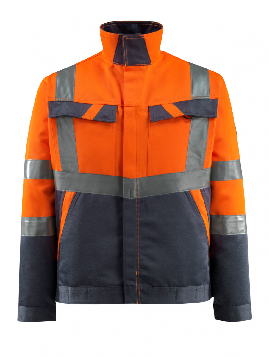 MASCOT-Workwear, Warnschutz-Jacke, Forster, 285 g/m², orange/schwarzblau