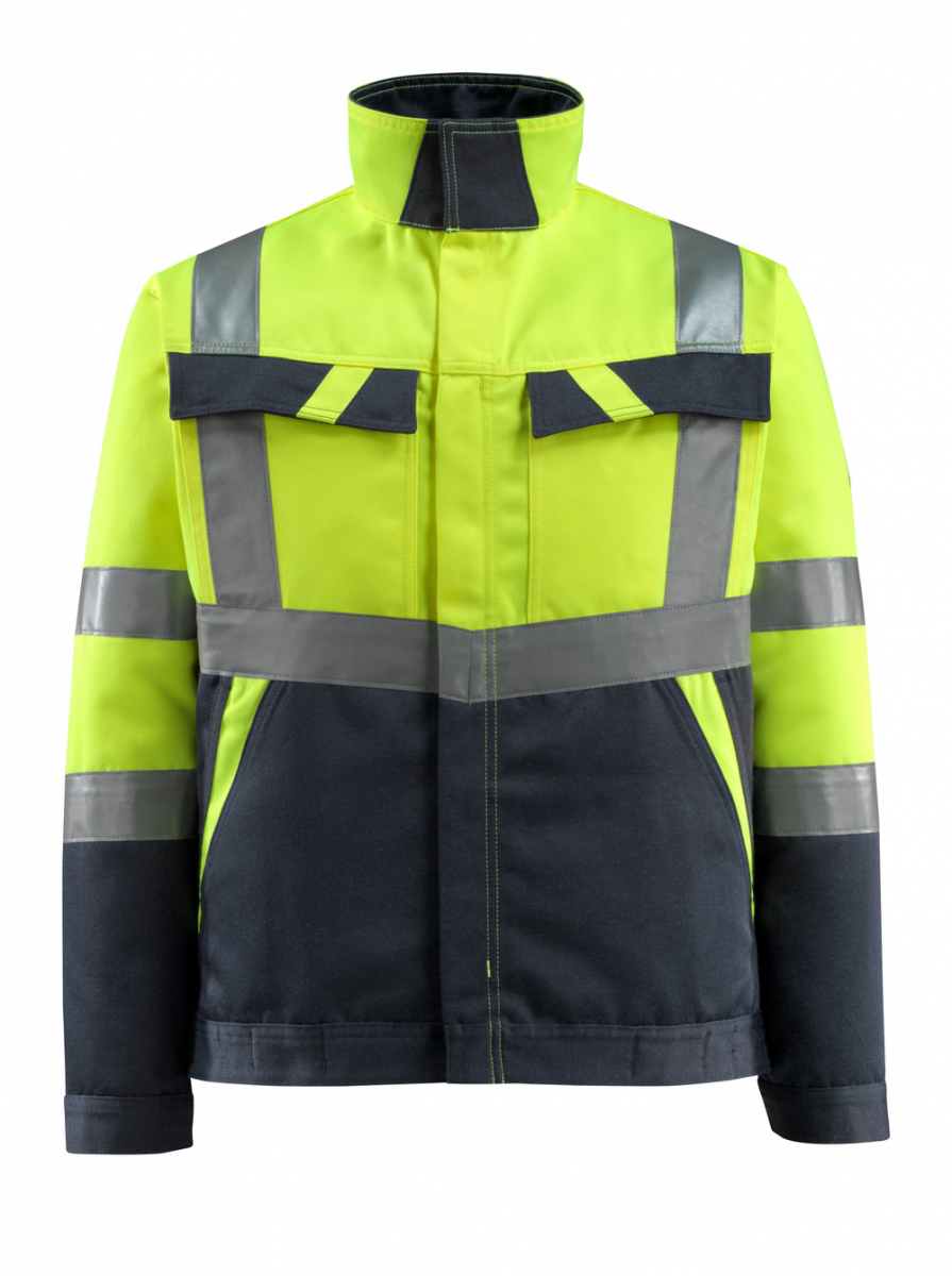 MASCOT-Workwear, Warnschutz-Jacke, Forster, 285 g/m², gelb/schwarzblau