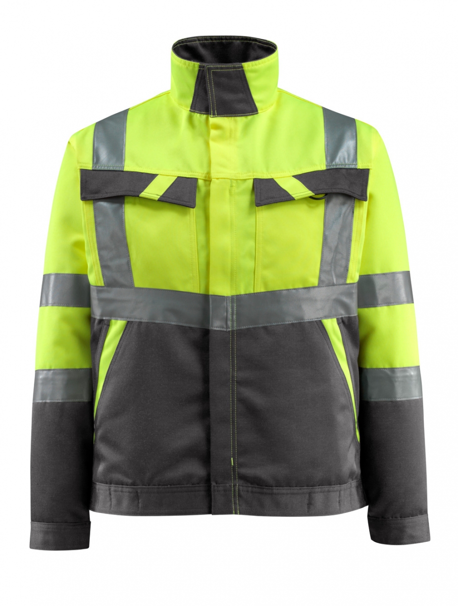 MASCOT-Workwear, Warnschutz-Jacke, Forster,  285 g/m, gelb/dunkelanthrazit