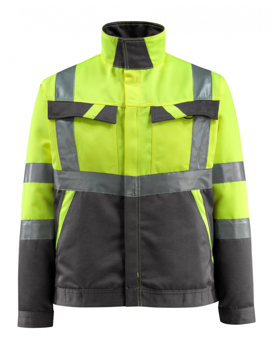 MASCOT-Workwear, Warnschutz-Jacke, Forster, 285 g/m², gelb/dunkelanthrazit