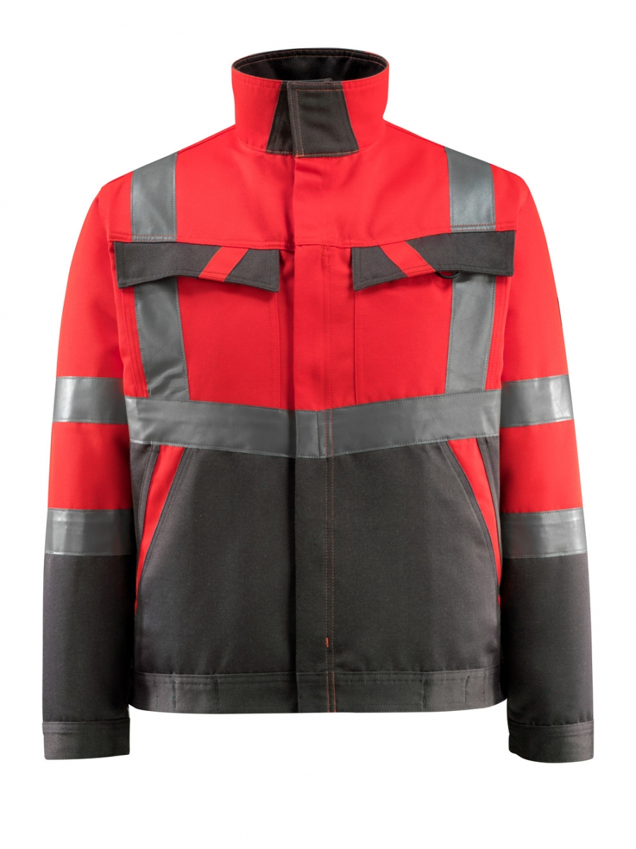 MASCOT-Workwear, Warnschutz-Jacke, Forster,  285 g/m, rot/dunkelanthrazit