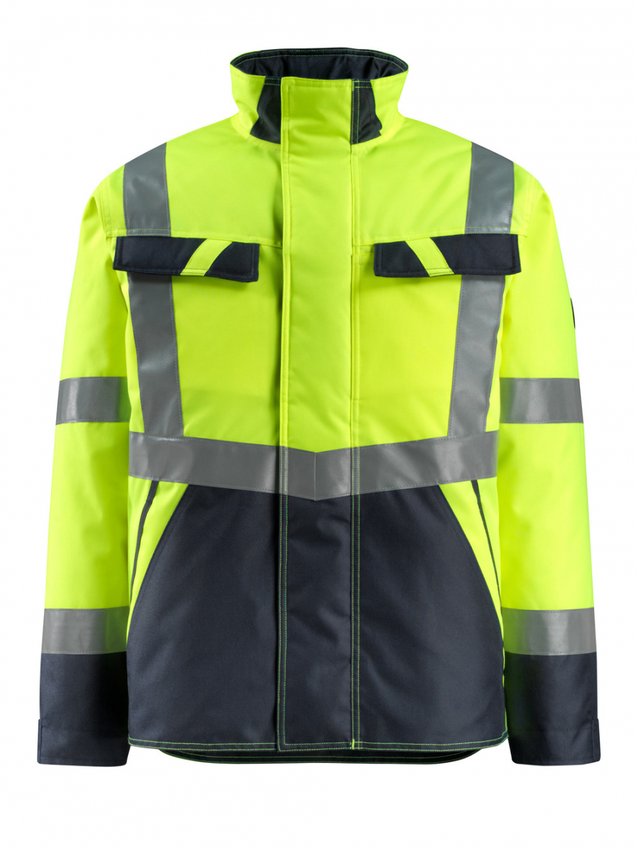 MASCOT-Workwear, Warnschutz-Pilotenjacke, Penrith,  210 g/m, gelb/schwarzblau