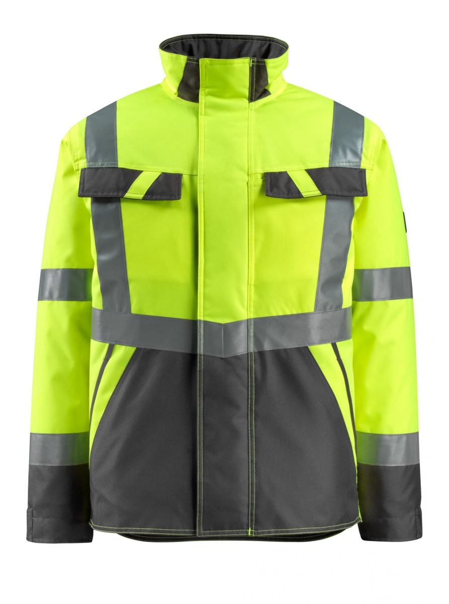 MASCOT-Workwear, Warnschutz-Pilotenjacke, Penrith,  210 g/m, gelb/dunkelanthrazit