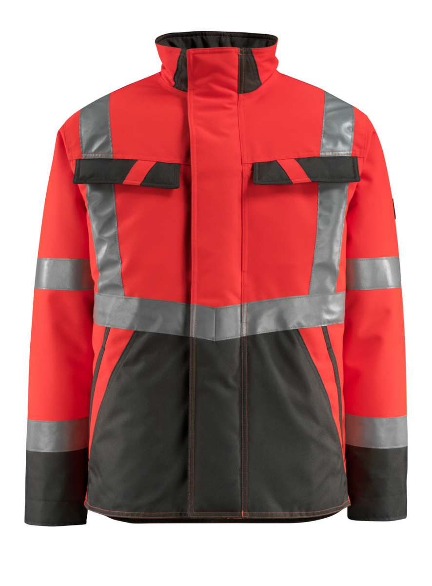 MASCOT-Workwear, Warnschutz-Pilotenjacke, Penrith, 210 g/m², rot/dunkelanthrazit