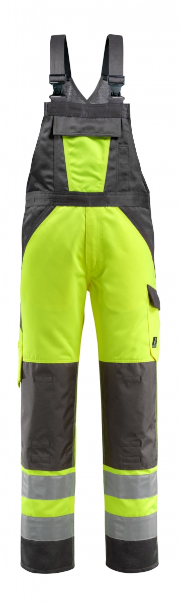 MASCOT-Workwear, Warnschutz-Latzhose, Gosford,  82 cm, 285 g/m, gelb/dunkelanthrazit